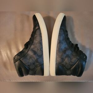COACH Black and Gray High-Top Sneakers